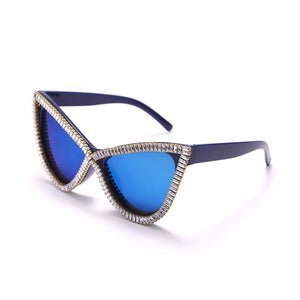 New Diamond Cat Eye Sunglasses Classic Retro Luxury Rhinestone Glasses Eyeglasses Eyewear UV400