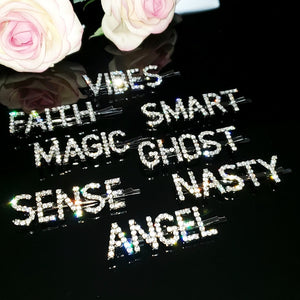 New Arrival Word Hairclips Crystal Letters Hairpins Hair Accessories