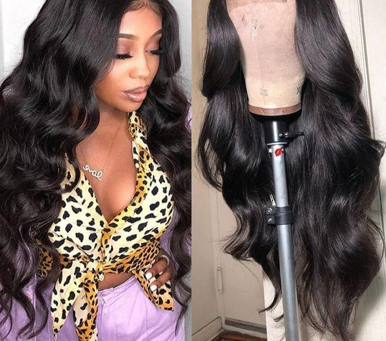 Peruvian Transparent Ombre or Natural Colored Human Hair Body Wave Lace Front Wig