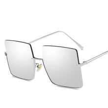 Load image into Gallery viewer, Metal Semi-rimless Sunglasses Retro Oversized Square Sun Glasses Fashion Half Metal Frame Streetwear Eyewear
