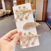 Load image into Gallery viewer, Luxury Elegant Shining Full Stars Silver Gold Hair Clips Ornament Headband Hairpin Fashion Accessories
