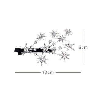 Luxury Elegant Shining Full Stars Silver Gold Hair Clips Ornament Headband Hairpin Fashion Accessories