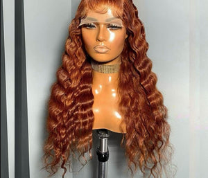 Brazilian Light Brown Remy Deep Wave Ombre Human Hair Wig