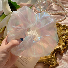 Load image into Gallery viewer, IslandGirl Shiny Mesh Scrunchies Rope Transparent Tulle Organza Hair Bands
