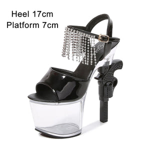 Darling Rhinestone Transparent High Heels