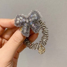 Load image into Gallery viewer, Crystal Zircon Women Scrunchies Hair Ties Elastic Rubber Bands Girl Flower Floral Head Accessories
