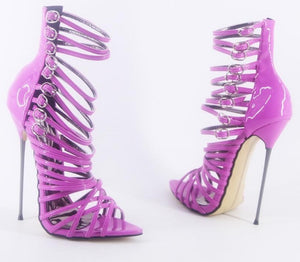 Purple Extreme Ultra Thin Sexy Pointed Toe High Heels