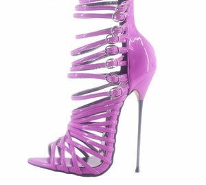 Purple Extreme Ultra Thin Sexy Pointed Toe High Heels