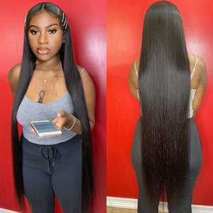 Brazilian Bone Straight Lace Front Long Wig