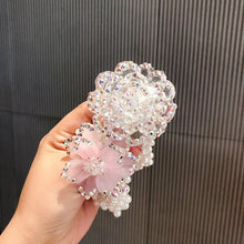 Load image into Gallery viewer, Crystal Zircon Women Scrunchies Hair Ties Elastic Rubber Bands Girl Flower Floral Head Accessories
