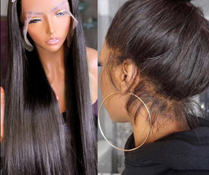 360 Virgin Human Hair Straight Lace Front Wig