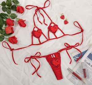 IslandGirl Love Me Hearts Lingerie Set