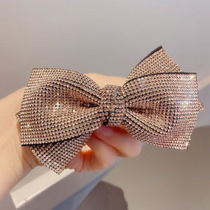 Barrette Rhinestone Crystal Pearl Big Hair Clip Hairpin Bow Knot Geometric Flower Head Accessories