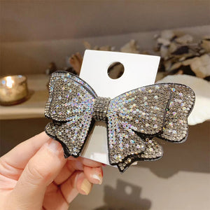 Barrette Rhinestone Crystal Pearl Big Hair Clip Hairpin Bow Knot Geometric Flower Head Accessories