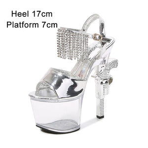 Darling Rhinestone Transparent High Heels