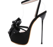 Load image into Gallery viewer, Flowers Crystal Ankle Buckle Strap Platform Stiletto High Heel
