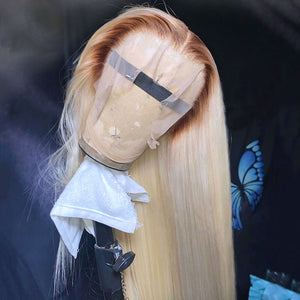 Straight Brazilian Remy Honey Blonde Lace Front Wig