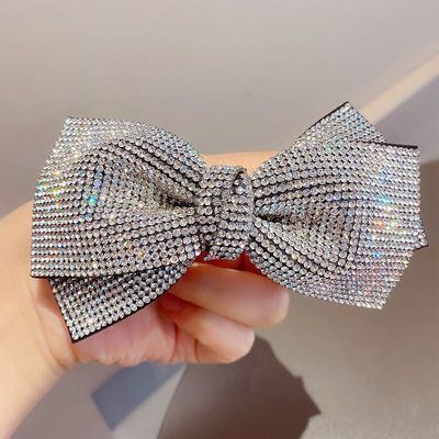 Barrette Rhinestone Crystal Pearl Big Hair Clip Hairpin Bow Knot Geometric Flower Head Accessories