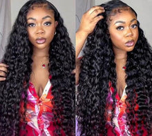 Load image into Gallery viewer, 40inch Brazilian Deep Wave Lace Front Human Hair Water Curly Wig
