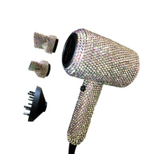 Load image into Gallery viewer, Hair Pressing Hot Comb Rhinestone Hair Blow Dryer Diamond Curling wands Kit Hair Brush Set
