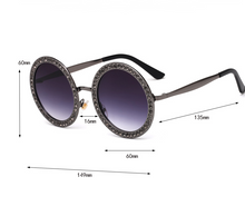 Load image into Gallery viewer, Cat eye round metal-studded trend sunglasses
