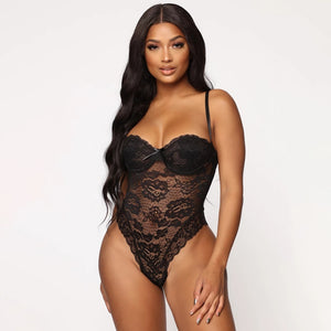 IslandGirl Embroidery Lace Lingerie Suit