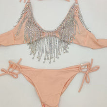 Load image into Gallery viewer, Rhinestone Tassel Swimsuits Crystal Diamonds Chain Bikini Sets
