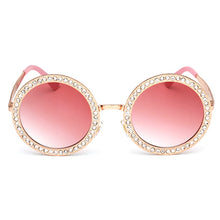 Load image into Gallery viewer, Cat eye round metal-studded trend sunglasses
