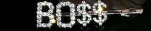 Capital Letters One Word Hairpin Glitter Rhinestone Alphabet Hair Clip Side Bangs Hair Styling Barrette