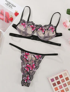 Butterfly Transparent Lingerie Set