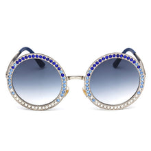 Load image into Gallery viewer, Cat eye round metal-studded trend sunglasses
