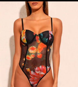 Floral Transparent IslandGirl Suit