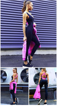 Load image into Gallery viewer, Workout Tracksuit One Piece Sport Clothing Backless Sport Suit Running Tight Dance Sportswear Gym Yoga Women Set
