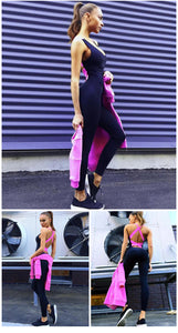 Workout Tracksuit One Piece Sport Clothing Backless Sport Suit Running Tight Dance Sportswear Gym Yoga Women Set