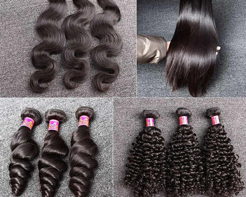 Unprocessed 8A Brazilian Bundles Virgin Hair Extensions Human Hair Weave Natural Color Body Straight Loose Wave Curly