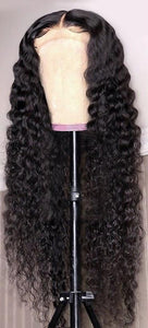 Curly Wig 150% Density Lace Frontal Human Hair Wigs Pre Plucked Deep Wave Mongolian Hair