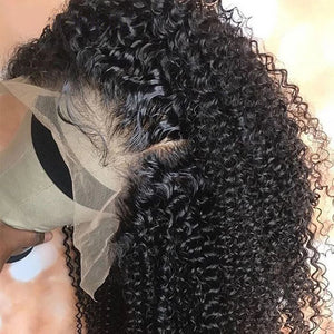 Kinky Curly Curls Full Lace Human Hair with Baby Hair Mongolian Kinky Lace Front Wigs