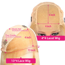 Load image into Gallery viewer, 28 30 Inch Straight 613 Blonde Lace Front Human Hair Wigs Remy Transparent Glueless Frontal Closure Wig Pre Plucked Baby Hair
