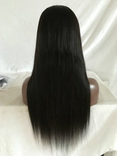 Load image into Gallery viewer, Mongolian Virgin Human Hair Lace Front Wig with Bands Silky Straight Glueless Wig
