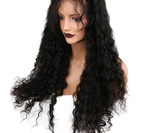 Glueless Full Lace Human Hair Wigs Deep Wave Virgin Hair Lace Front Wig Deep Curl Human Hair Wigs