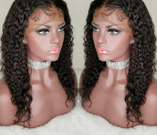 Load image into Gallery viewer, Natural Hairline Glueless Lace Front Wigs Brazilian Remy Human Hair 150% Density Loose Curly
