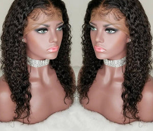 Natural Hairline Glueless Lace Front Wigs Brazilian Remy Human Hair 150% Density Loose Curly