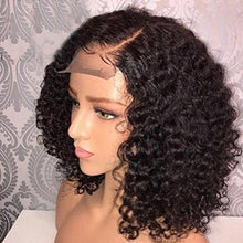 Load image into Gallery viewer, Curly Bob Lace Front Wigs Curly Lace Wig Lace Frontal Wig Brazilian Curly Human Hair Wigs
