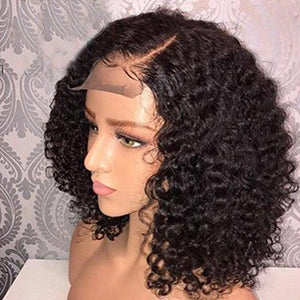 Curly Bob Lace Front Wigs Curly Lace Wig Lace Frontal Wig Brazilian Curly Human Hair Wigs