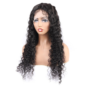 10A Transparent Lace Human Hair Wigs Water Wave Loose Deep Wave Body 13*4 Human Hair Lace Front Wigs Straight Brazilian Hair Kinky Curly