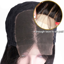 Load image into Gallery viewer, 4*4 Lace Front Closure Wig Brazilian Straight Human Hair Lace Frontal Wig
