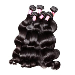 Unprocessed 8A Brazilian Bundles Virgin Hair Extensions Human Hair Weave Natural Color Body Straight Loose Wave Curly