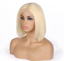 Load image into Gallery viewer, 613 Blonde Color 13*1 T Lace Front Wig Human Hair Wigs Natural Black Bob Brazilian Peruvian Straight
