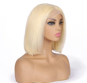 613 Blonde Color 13*1 T Lace Front Wig Human Hair Wigs Natural Black Bob Brazilian Peruvian Straight