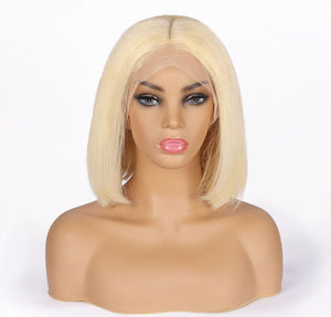 613 Blonde Color 13*1 T Lace Front Wig Human Hair Wigs Natural Black Bob Brazilian Peruvian Straight